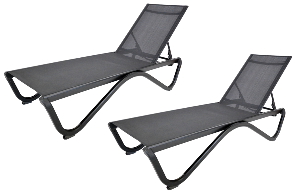 Lehátka ZWL-515 DUO hliníková, 2 kusy, černá