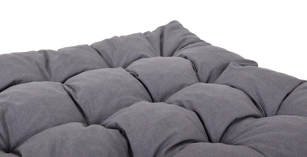 Tmavosivý záhradný matrac 180x115 cm, luxusné prešívanie