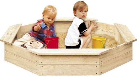 Dřevěné pískoviště pro děti 8-hranné FSC