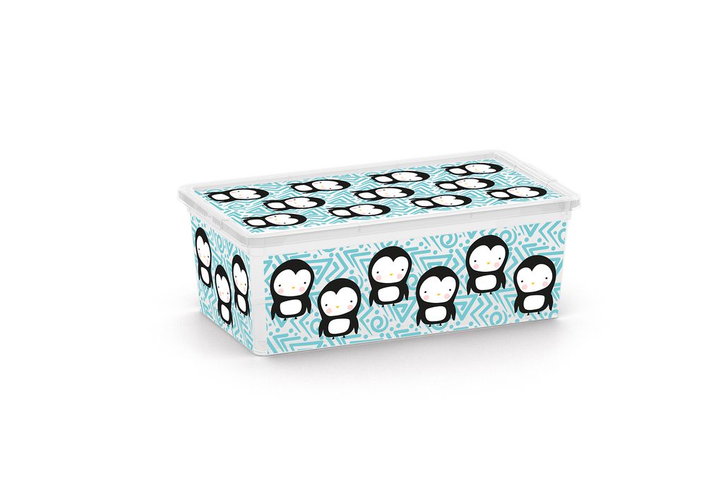 Plastový úložný KIS C box ANIMAL - XS - tučňák