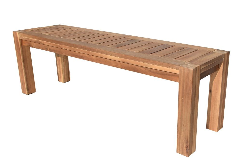Záhradná drevená lavica - BILL, 142 cm, bez opierky