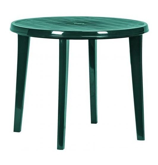 Záhradný plastový stôl LISA 90 cm zelená