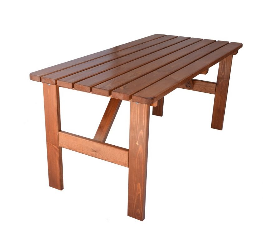Zahradní dřevěný stůl Viking - 180 cm, lakovaný
