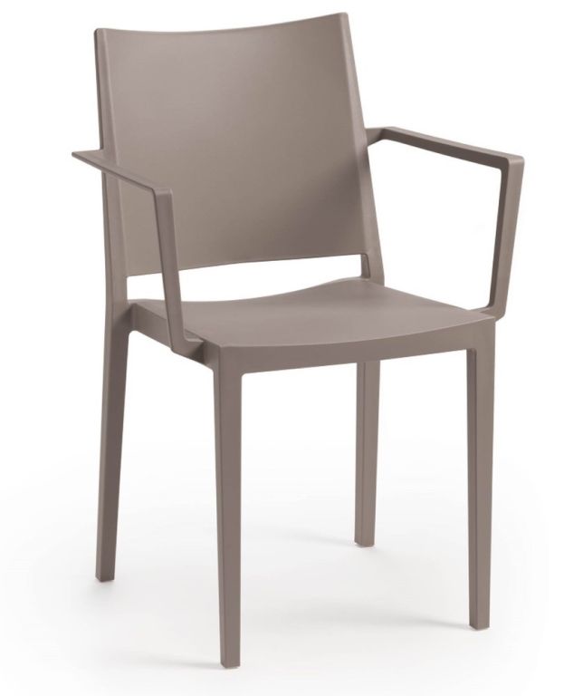 Židle MOSK ARMCHAIR, taupe,  82 x 57 x 56 cm