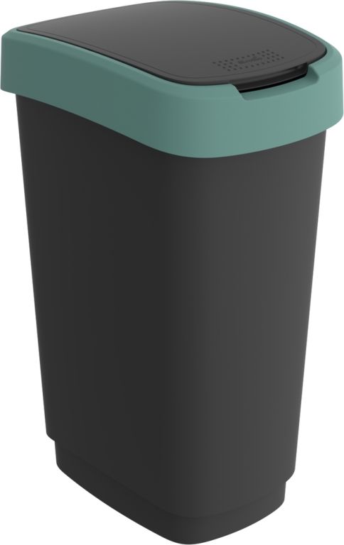 Odpadkový koš Twist, 50 L, zelená