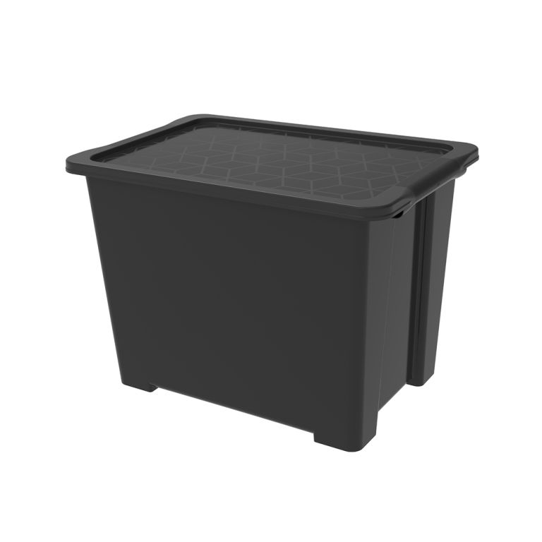 ROTHO Úložný box s víkem EVO EASY 65 L, plast, černý