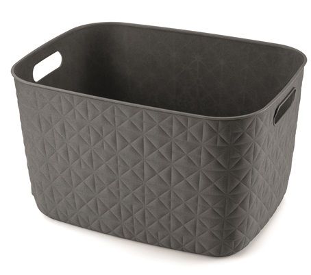 Úložný box Softex L - 19 l, tmavosivý